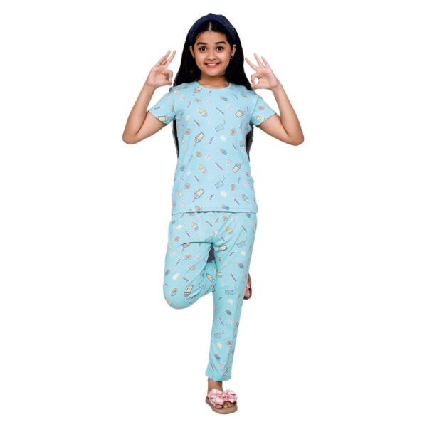 DISCO - Girls Printed Lycra Pant - Image 5