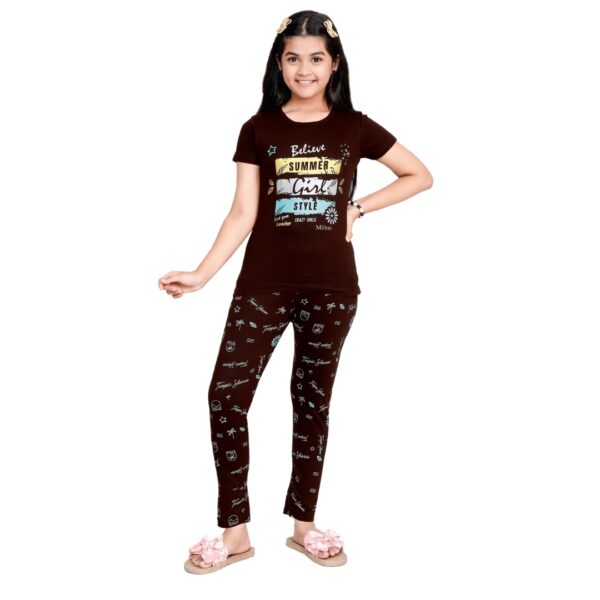 VERNA - Girls Printed Pant Set - Image 6