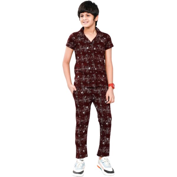 MESSI Boys Printed Collar Pant Set - Image 3