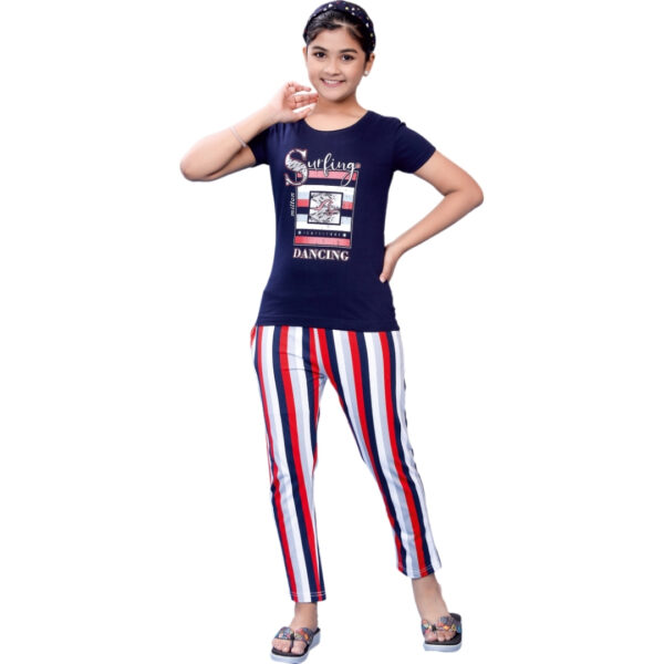 Yippy Girls Printed with Pocket Pant Set - Image 4