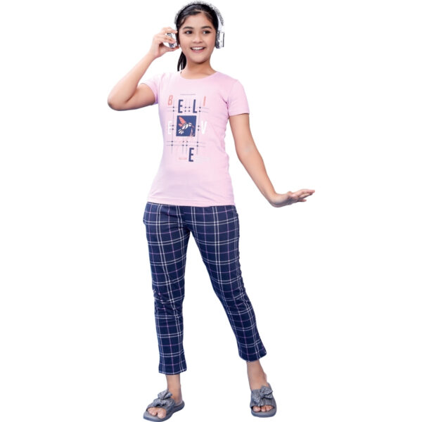 Yippy Girls Printed with Pocket Pant Set - Image 5