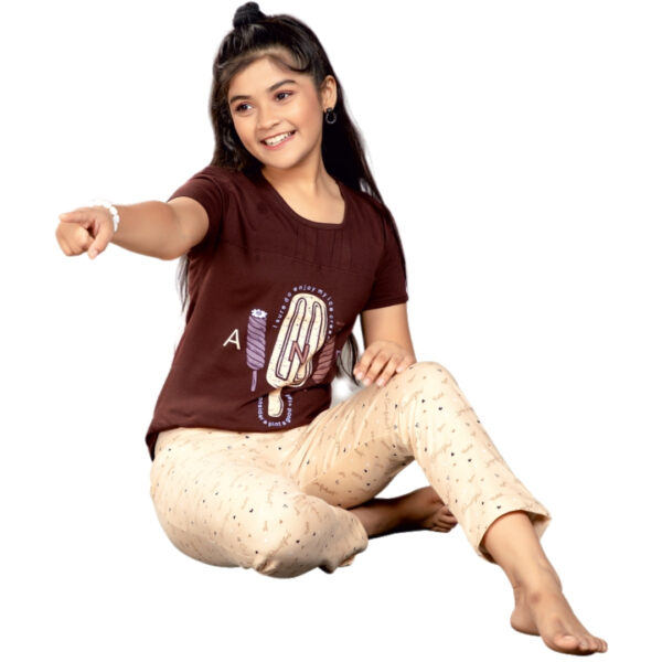 Amanda Girls Fancy Printed Pant Set - Image 5