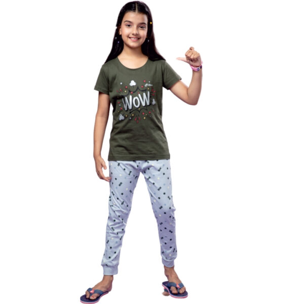 Katara Girls Printed Grip Pant Set - Image 4