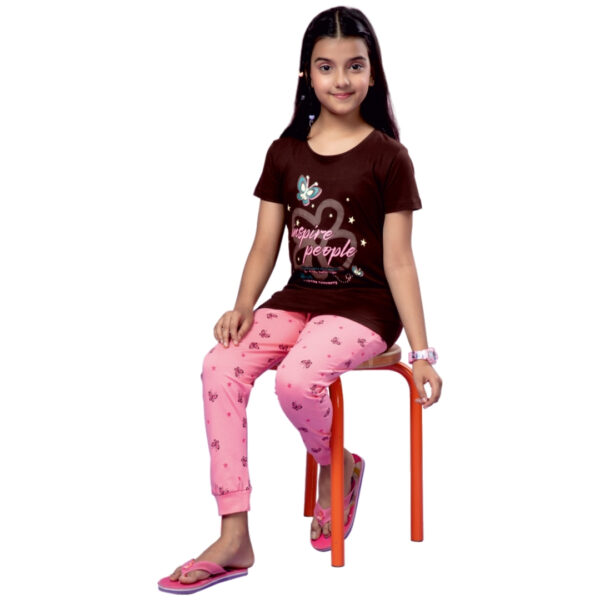 Katara Girls Printed Grip Pant Set - Image 6