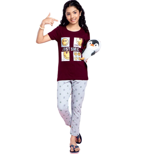 Nancy Girls Fancy Printed Pant Set - Image 4