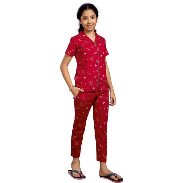 Panda Girls Fancy Printed with Pocket Pant Set