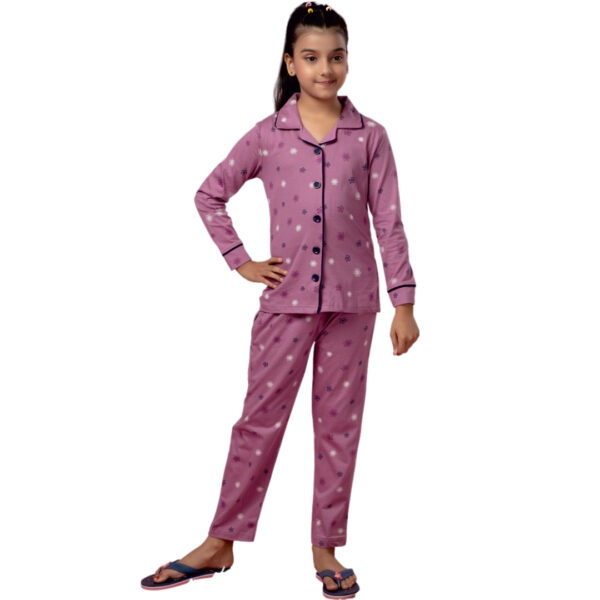 Fanta Girls F/S Printed Collar with Pocket Pant Set - Image 4