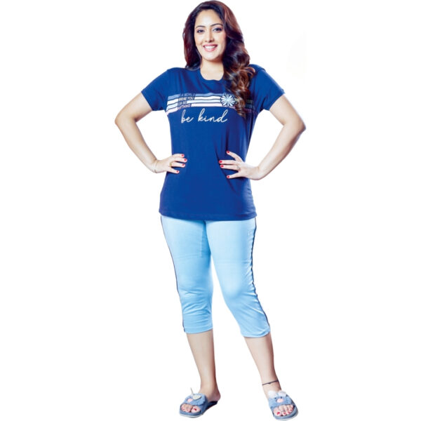 3010 Ladies Pyjama 3/4 Set (Pocket) - Image 5