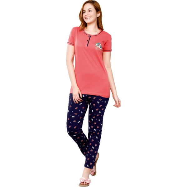 Luna Ladies Printed Pyjama Pant Set (Pocket) - Image 6