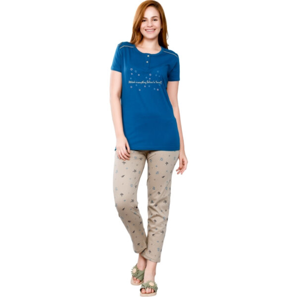 Luna Ladies Printed Pyjama Pant Set (Pocket)