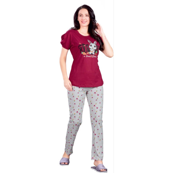 4020 Ladies Printed Pyjama Pant Set (Pocket) - Image 6