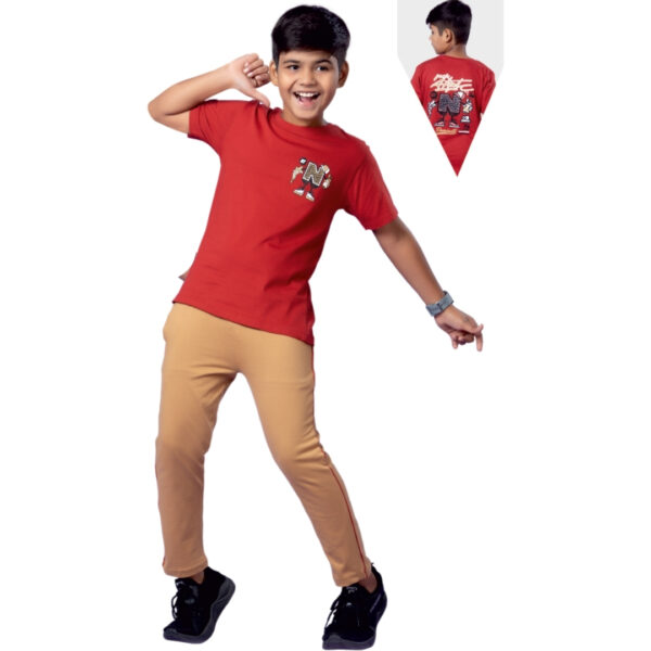 Evoke Boys F and B Print Pocket Pant Set - Image 5