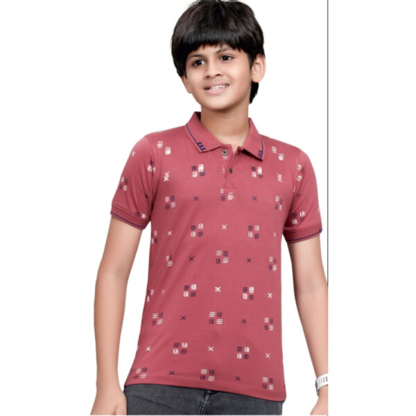 Marrow Boys Printed CollarT Shirt - Image 6
