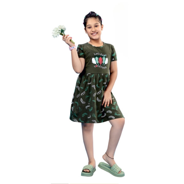 Teddy Girls Printed Frock - Image 4