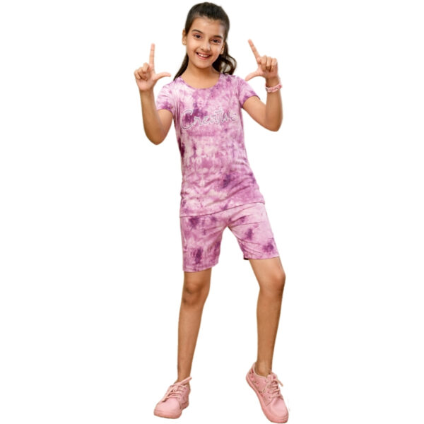 Solos Girls Tie & Dry Shorts Set - Image 4