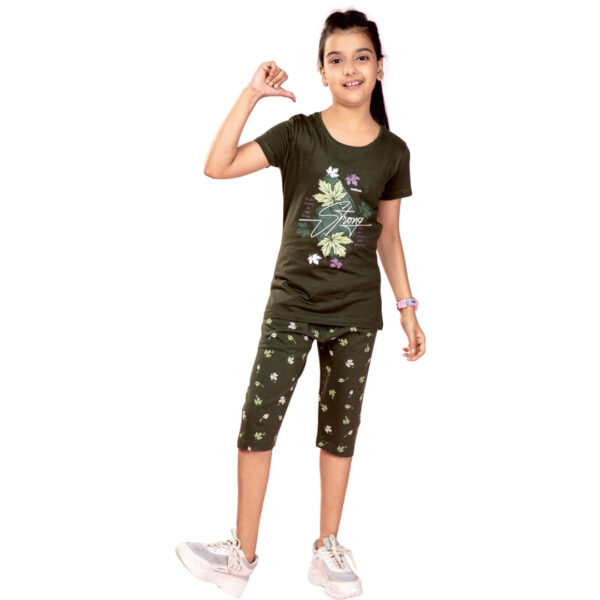 Verna Girls Co-ord Printed 3/4th Set - Image 6