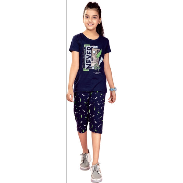 Verna Girls Co-ord Printed 3/4th Set
